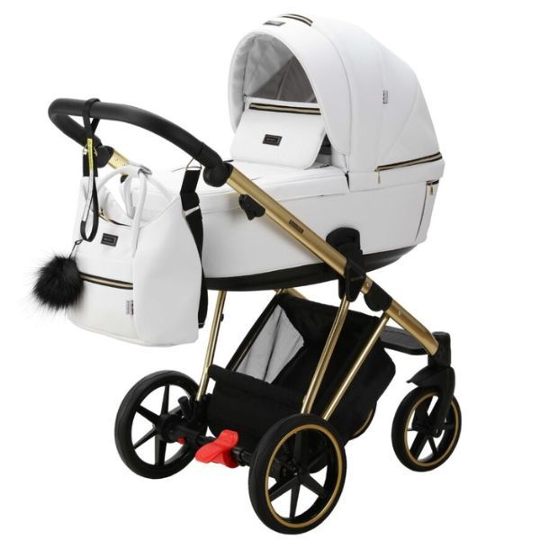 Bambini Prams Geneva White with Gold Frame OSKAR