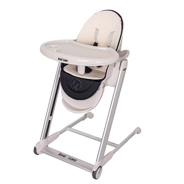 Love N Care Pandora High Chair Black - Silver Frame