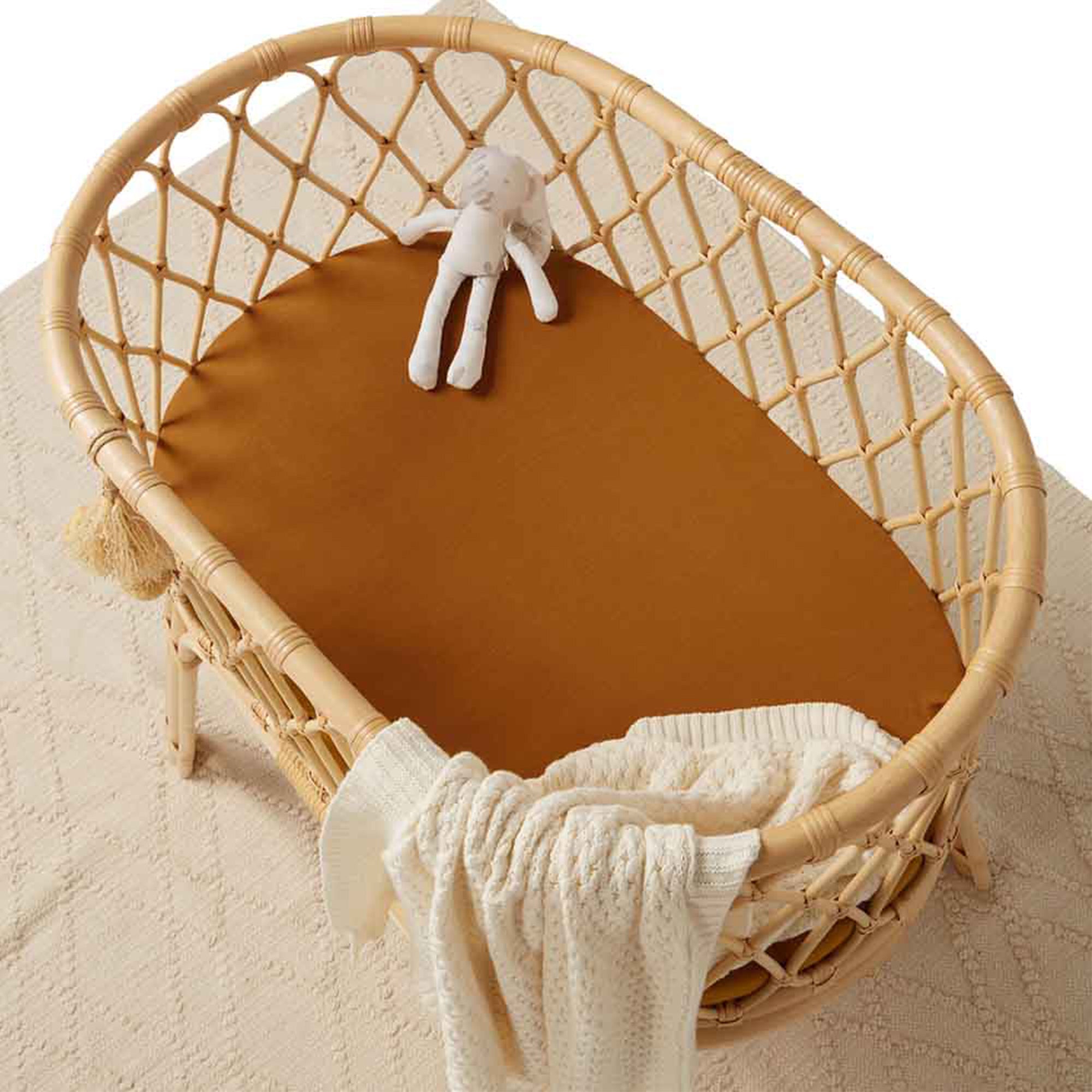 Organic Cotton Bassinet Sheet - Bronze | Kiindred