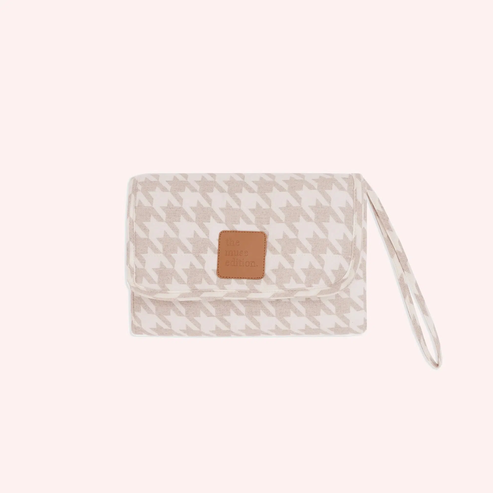 Linen Change Mat - Houndstooth