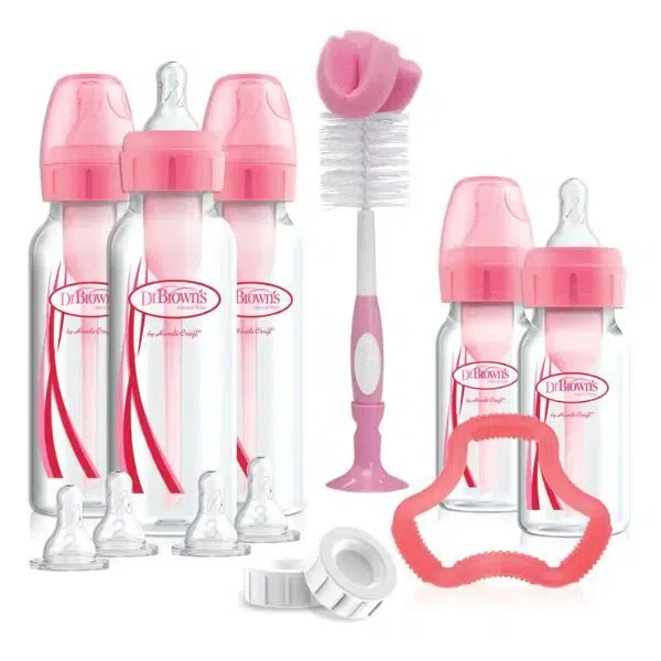 Dr Brown's Narrow Options+ Bottle Gift Set Pink