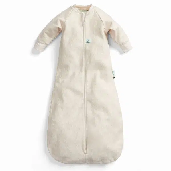 ErgoPouch Jersey Sleeping Bag 1.0 Tog With Sleeves 3-12m Oatmeal Marle