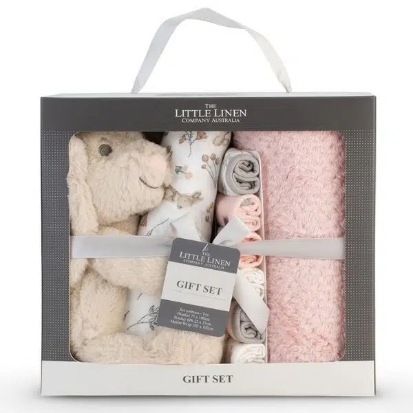 The Little Linen Company Boxed Gift Set Harvest Bunny