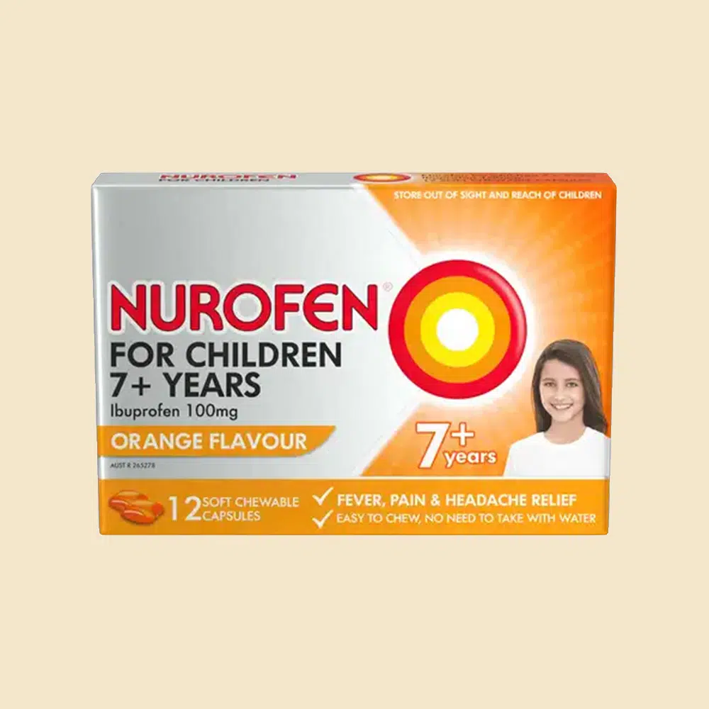 Nurofen for Children 7+ years Chewable Capsules Orange