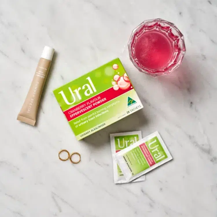 Ural effervescent powder & Ural high strength cranberry capsules