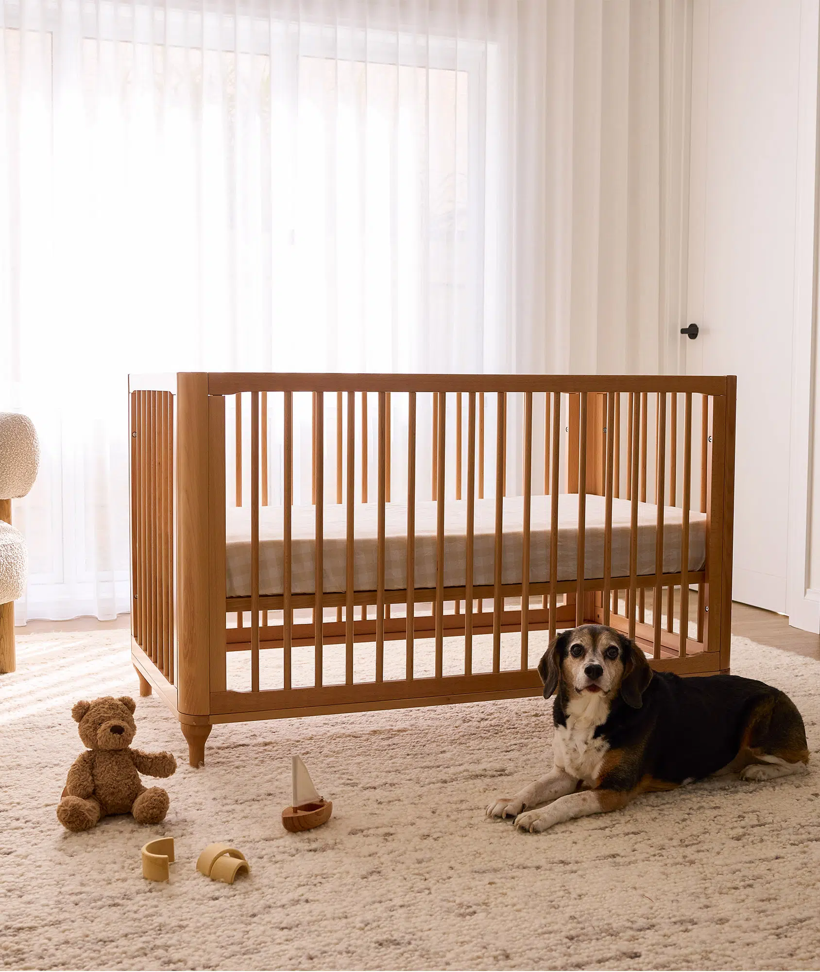 Lyra Convertible Cot Beechwood