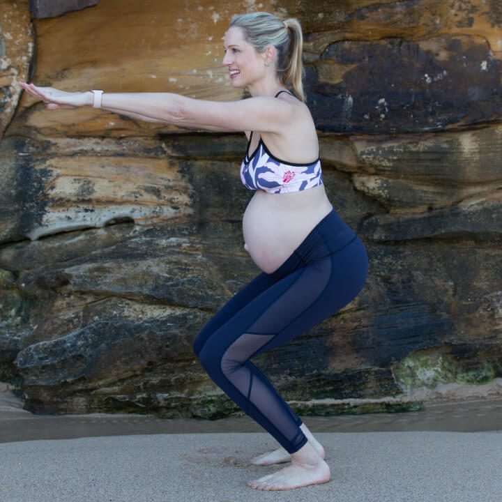 pregnant woman exercising