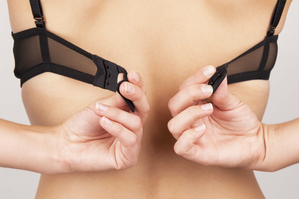 woman bra clasp