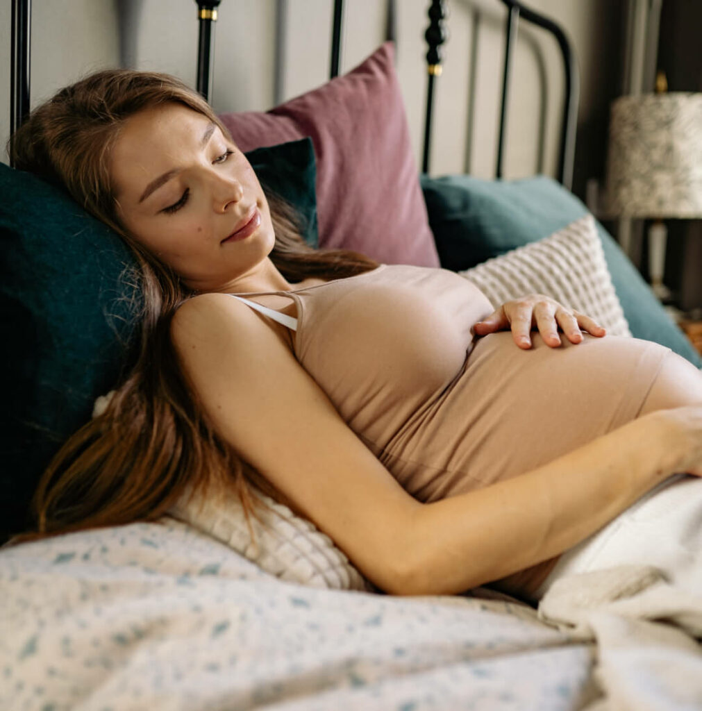 pregnant woman sleeping